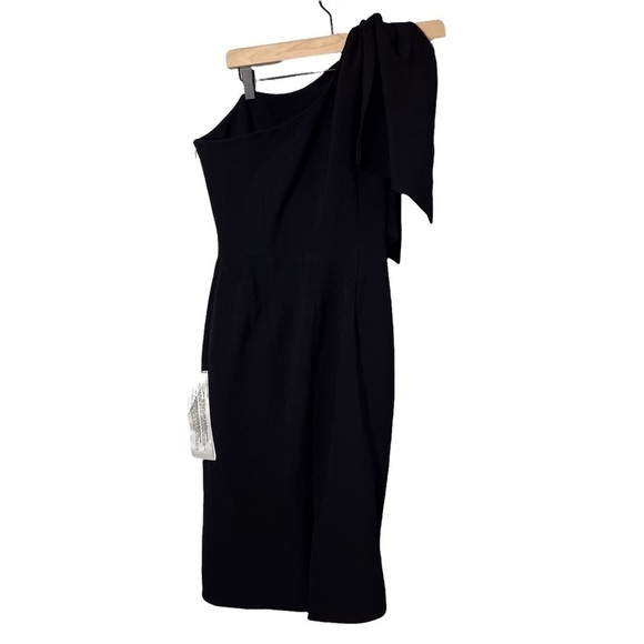 Dress The Population Tiffany One Shoulder Midi Dress Black Size Small Sleeveless - Picture 6 of 9